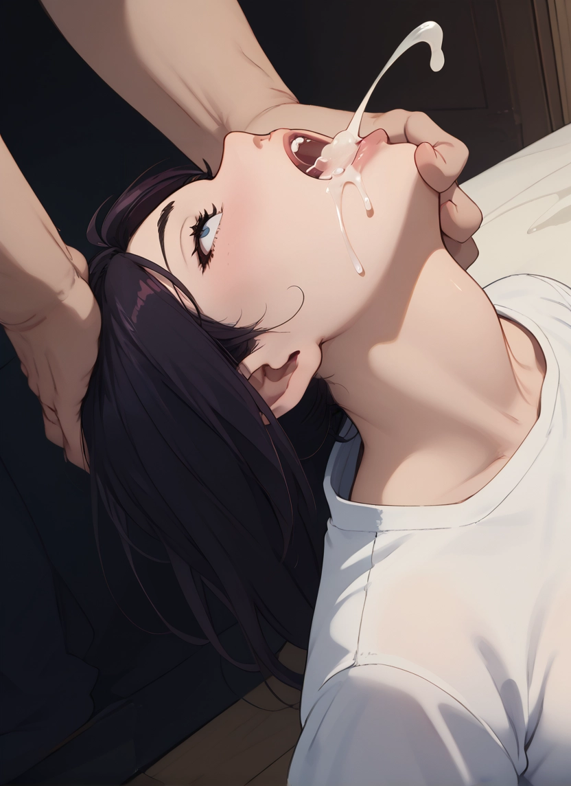 1girl, 1boy, open mouth, cum, hetero, blue eyes · Yamete.gg