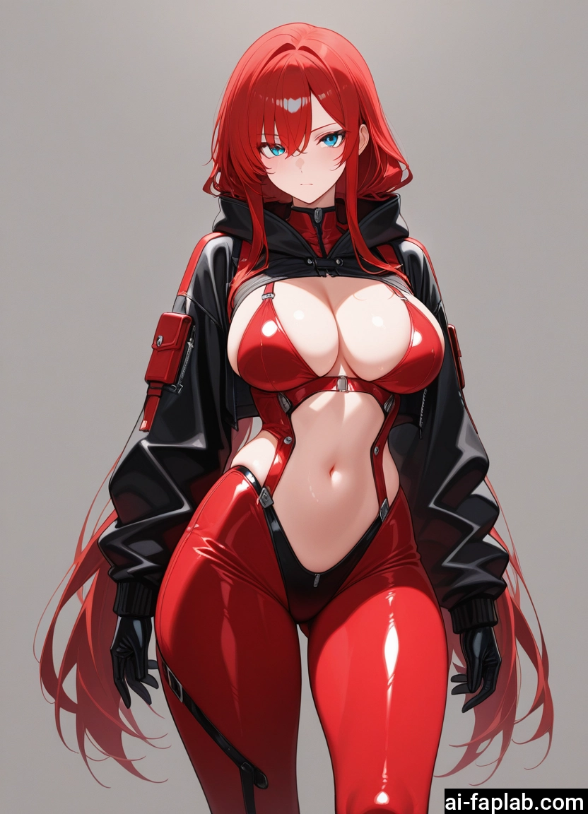 breasts, 1girl, long hair, red hair, blue eyes, solo