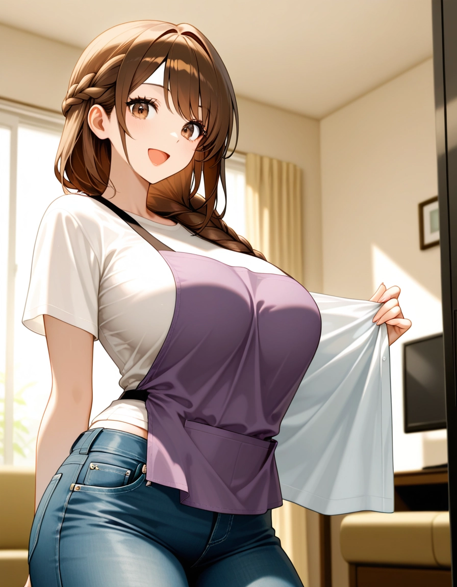 1girl, denim, jeans, braid, pants, solo · Yamete.gg