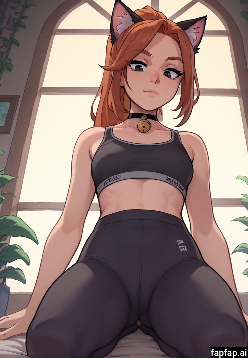 1girl, solo, animal ears, breasts, choker, freckles