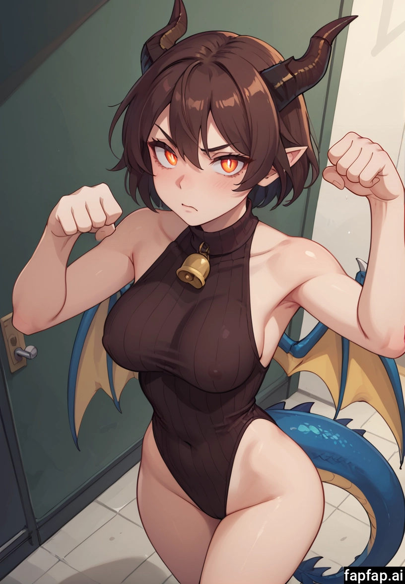 1girl, breasts, wings, horns, leotard, solo · Yamete.gg