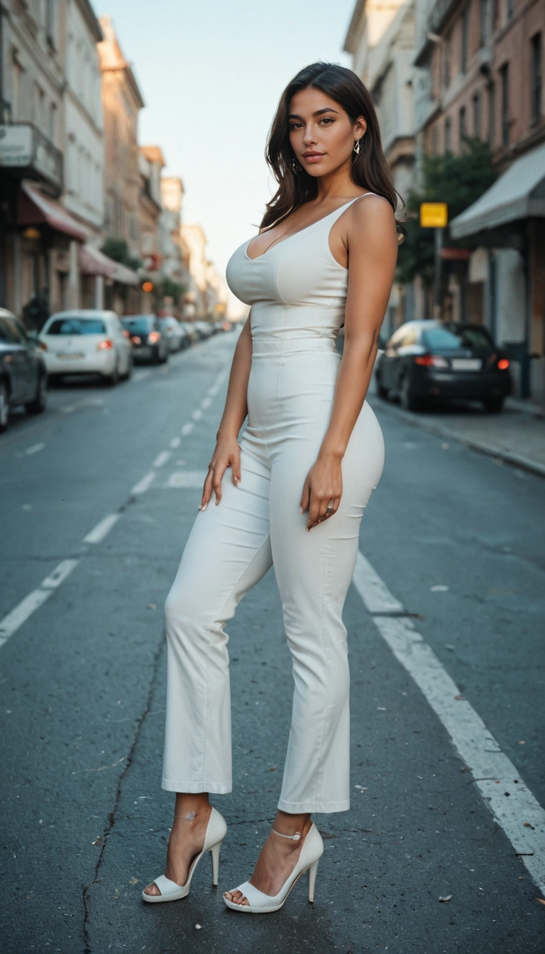 1girl, breasts, high heels, jewelry, car, solo · Yamete.gg