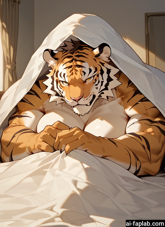 bara, furry, solo, male focus, muscular, muscular male · Yamete.gg