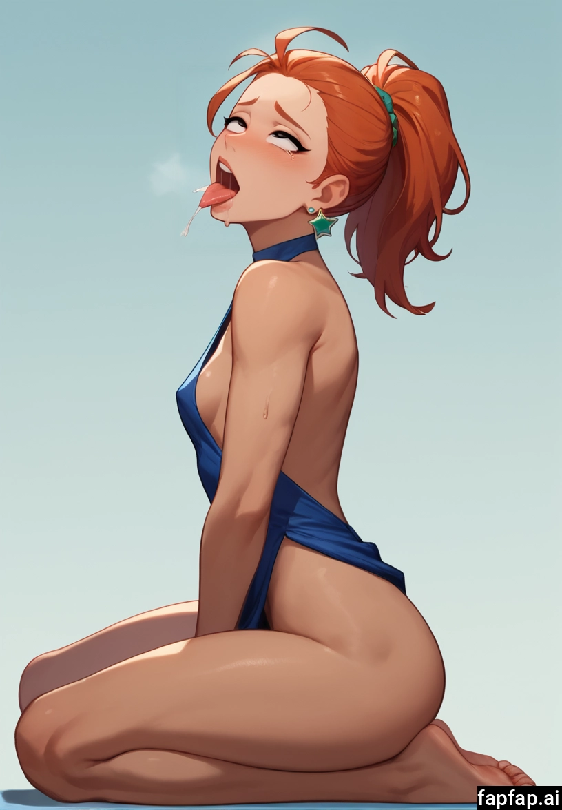 1girl, solo, breasts, tongue, barefoot, jewelry · Yamete.gg