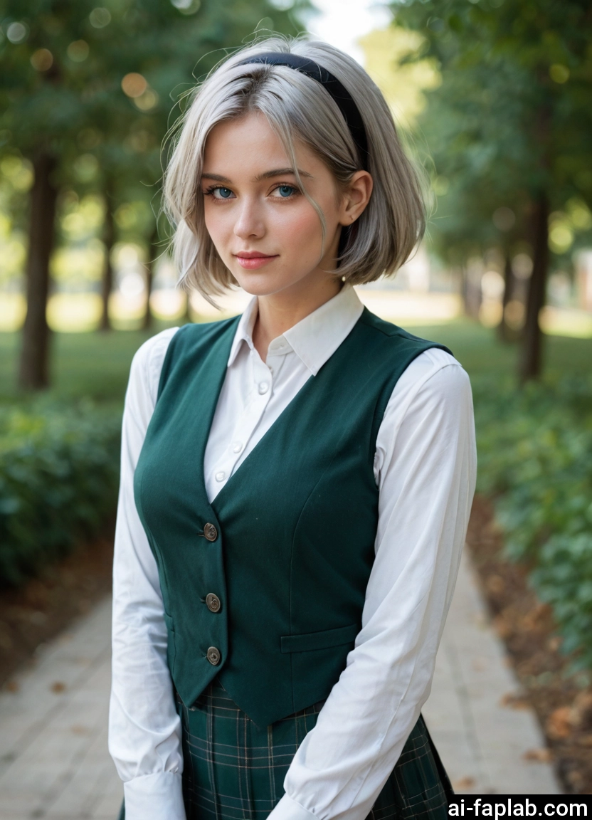 1girl, solo, skirt, hairband, short hair, looking at viewer · Yamete.gg