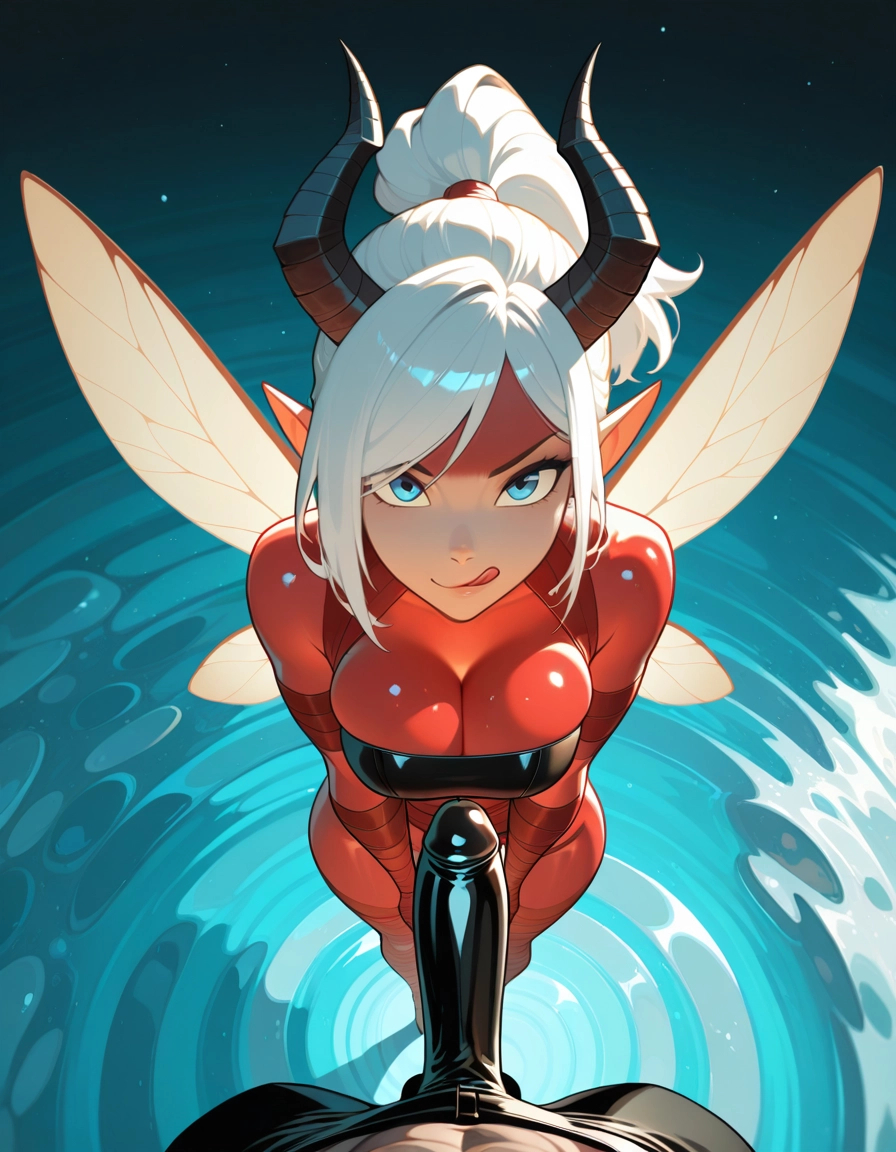 1girl, 1boy, hetero, wings, breasts, horns · Yamete.gg