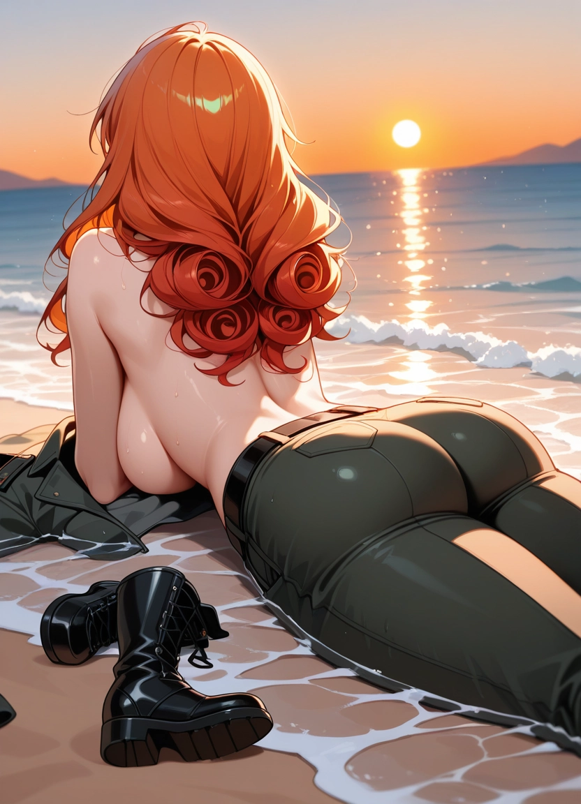 1girl, breasts, ass, boots, solo, long hair · Yamete.gg