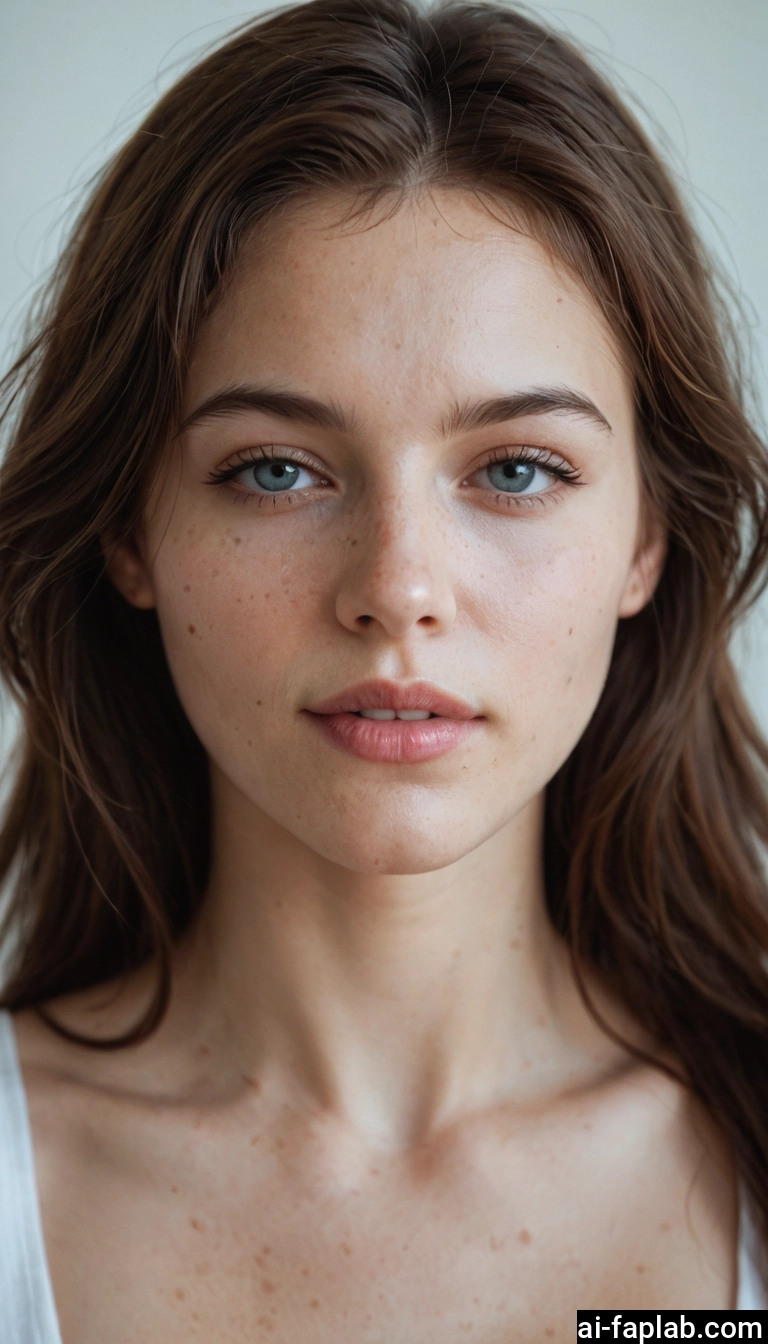 1girl, solo, brown hair, freckles, looking at viewer, parted lips · Yamete.gg