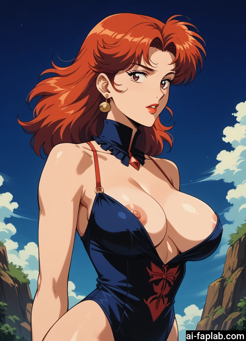 1girl, breasts, nipples, jewelry, earrings, solo