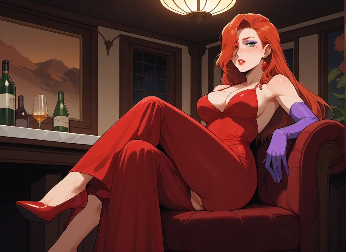 1girl, breasts, gloves, dress, green eyes, jewelry · Yamete.gg