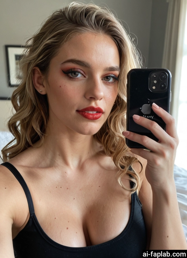1girl, phone, breasts, solo, cellphone, cleavage · Yamete.gg