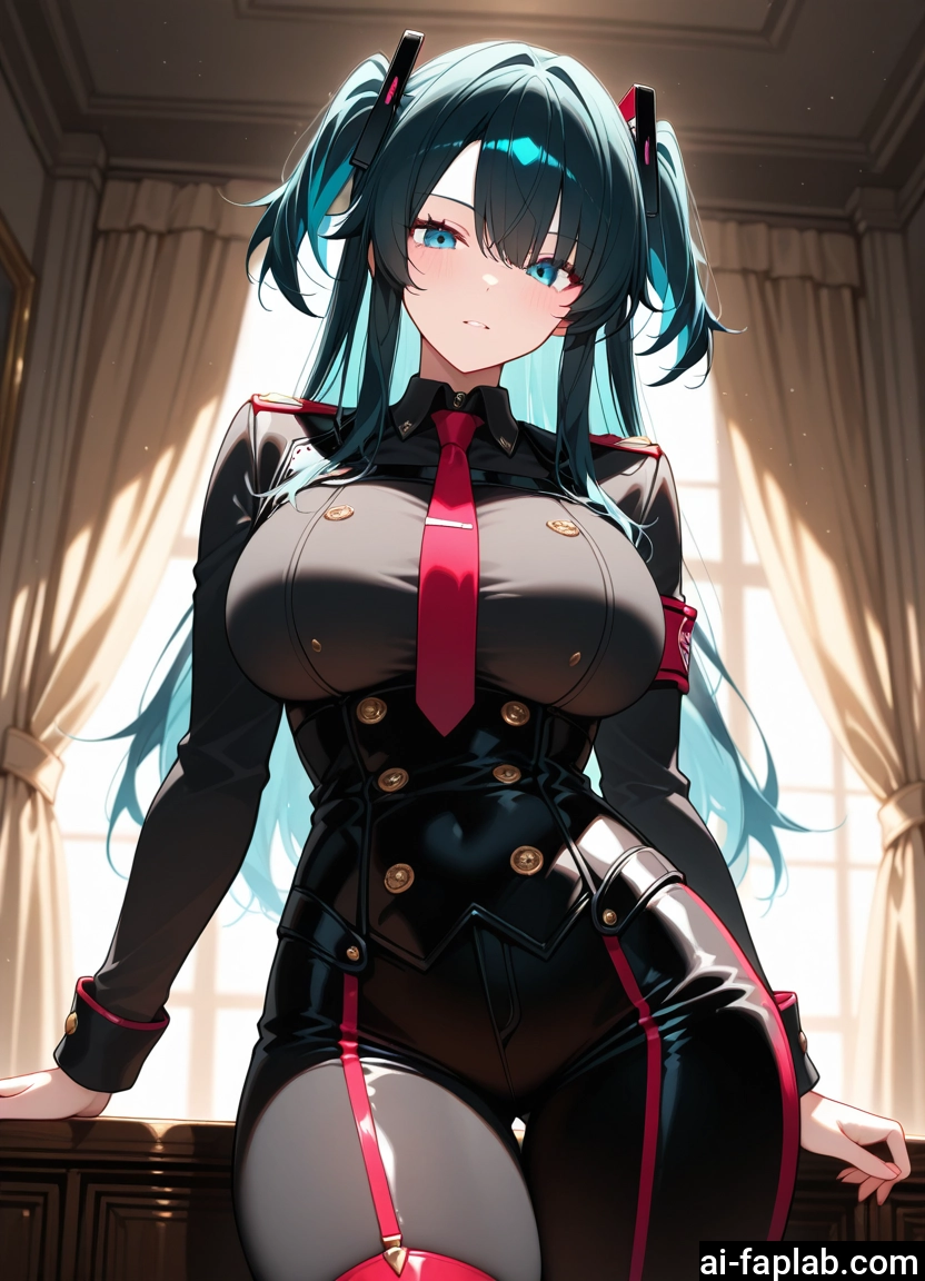 1girl, breasts, solo, large breasts, necktie, looking at viewer · Yamete.gg