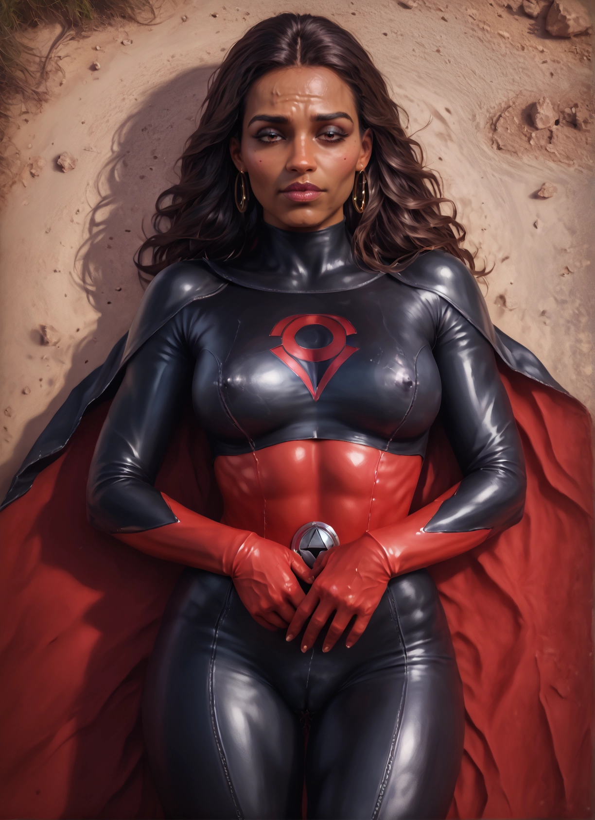 1girl, solo, jewelry, earrings, bodysuit, breasts · Yamete.gg