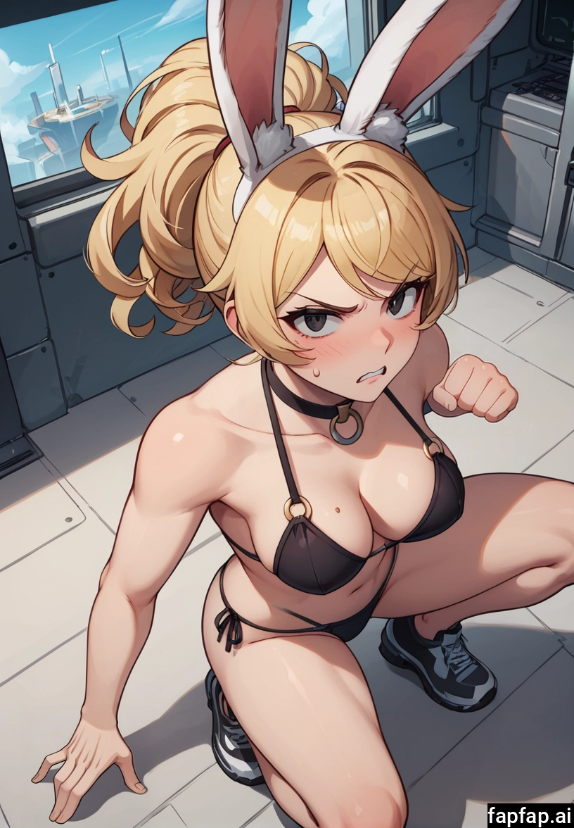 1girl, breasts, animal ears, rabbit ears, blonde hair, solo · Yamete.gg