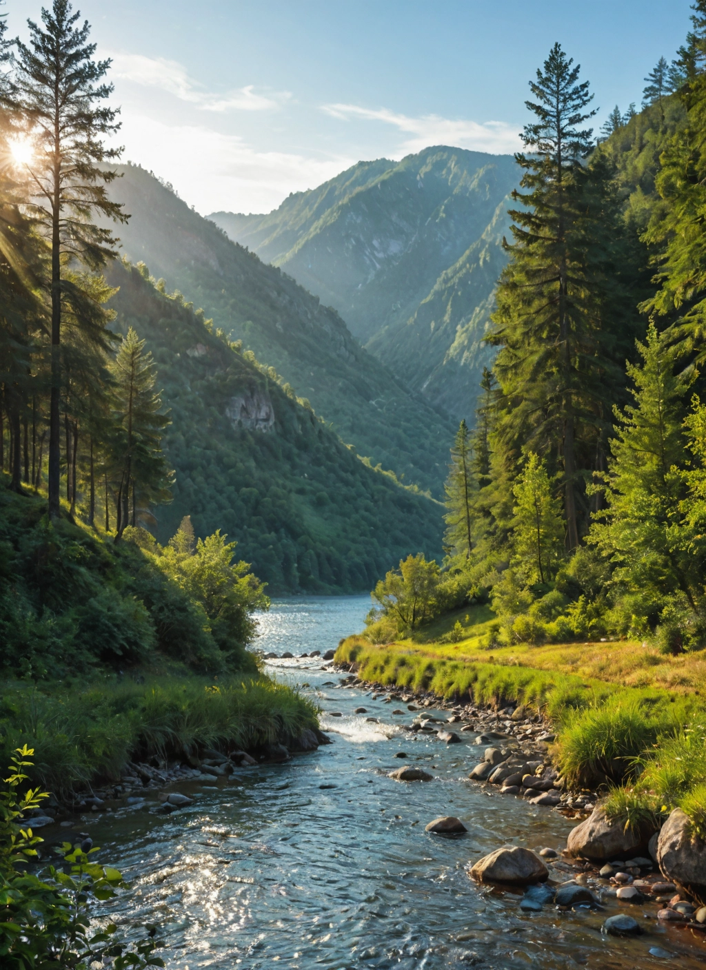 no humans, scenery, tree, mountain, day, sky