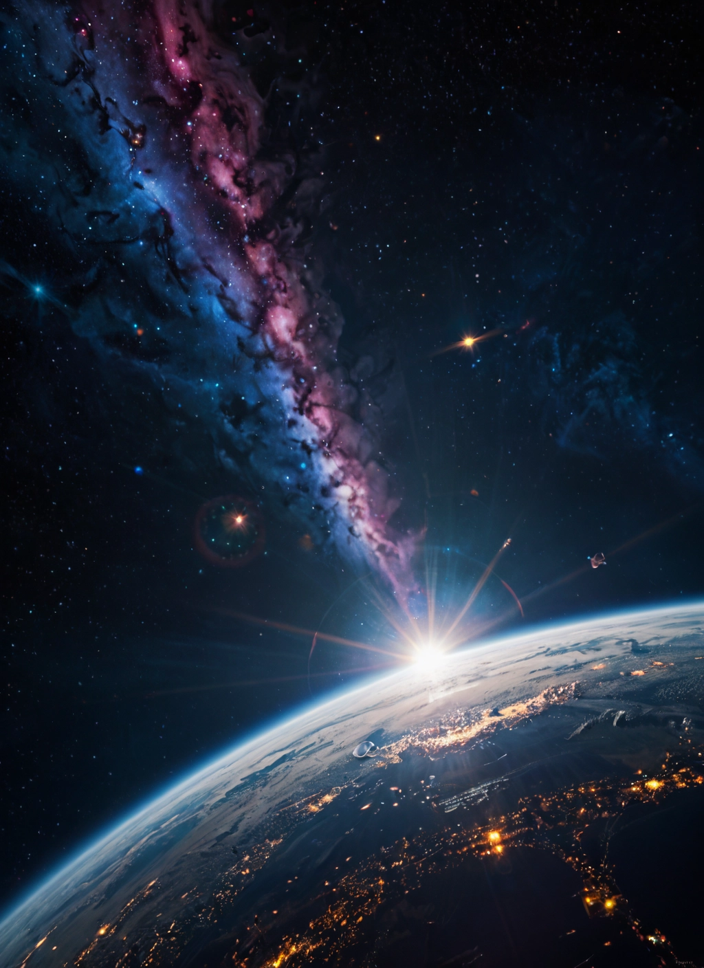 no humans, space, planet, scenery, star (sky), earth (planet)