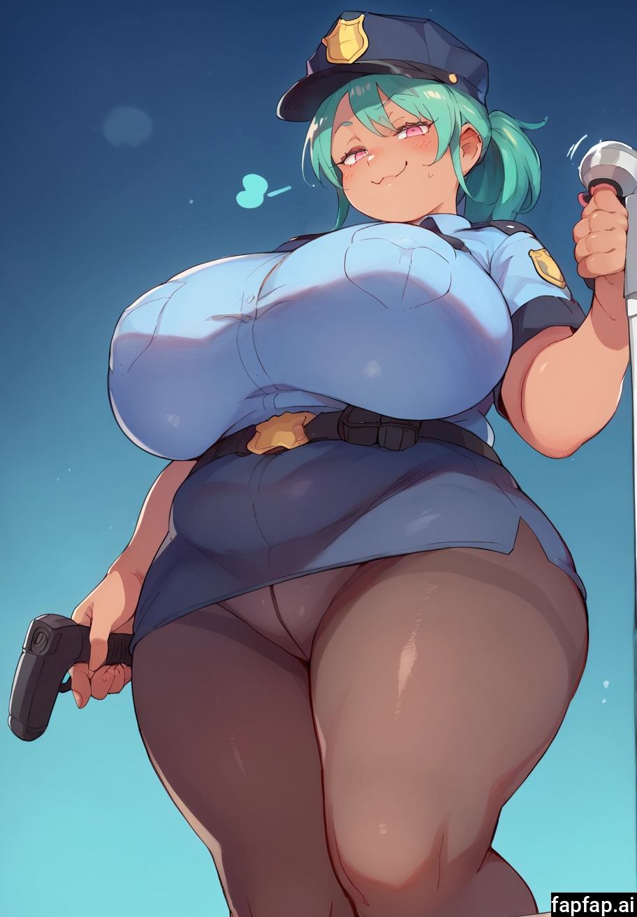 1girl, breasts, pantyhose, solo, police, police uniform · Yamete.gg