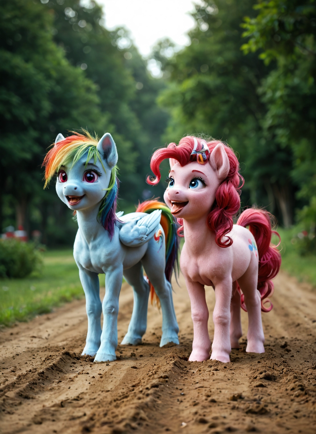 no humans, blue eyes, cutie mark, red eyes, day, open mouth
