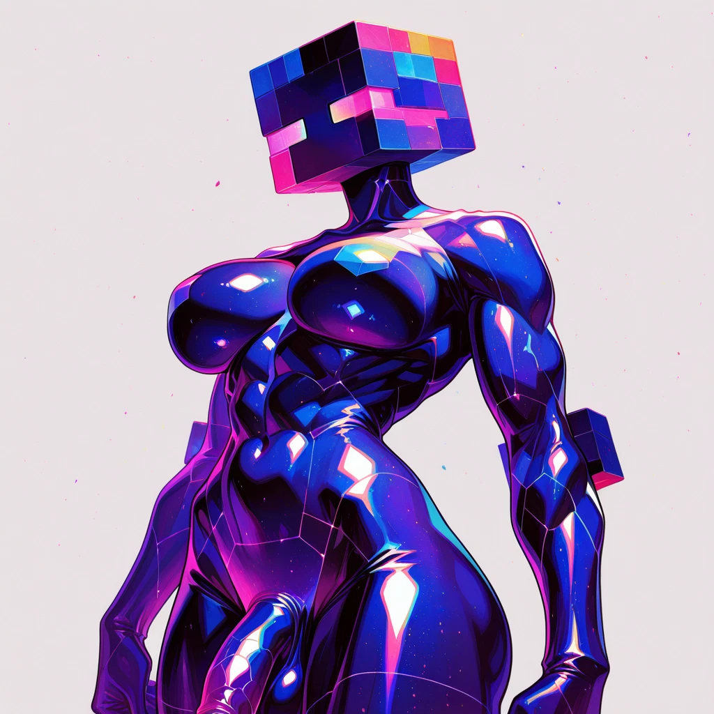 futanari, breasts, solo, 1girl, muscular, skin tight · Yamete.gg