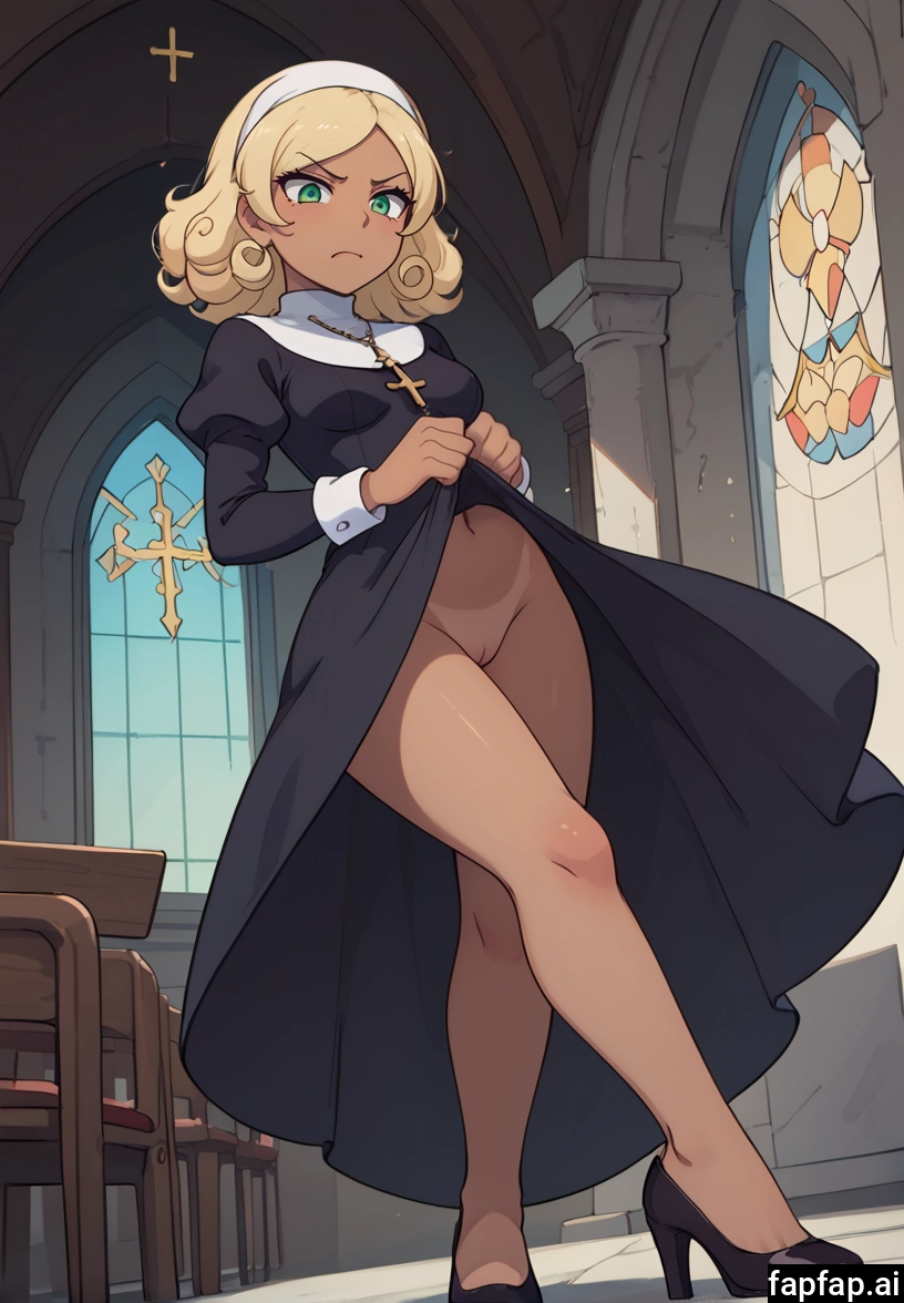 1girl, solo, blonde hair, high heels, indoors, breasts · Yamete.gg