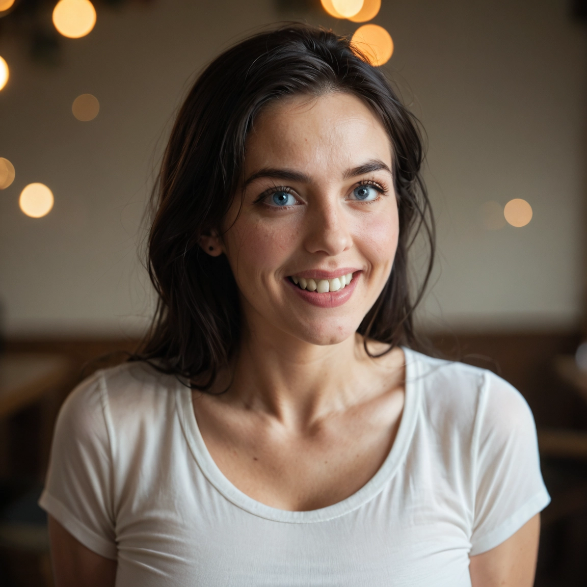 1girl, solo, shirt, smile, blue eyes, looking at viewer · Yamete.gg