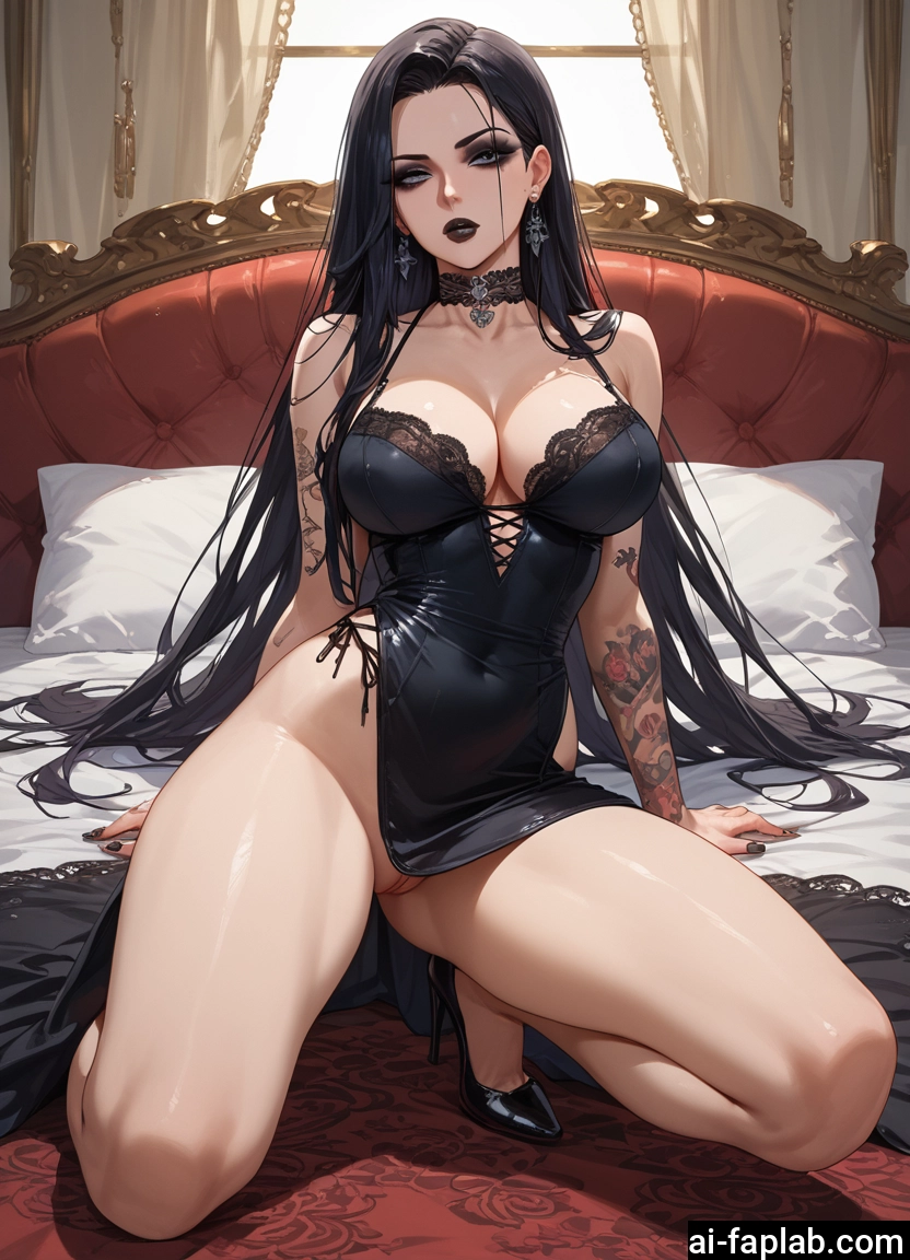 1girl, breasts, long hair, pussy, dress, jewelry · Yamete.gg