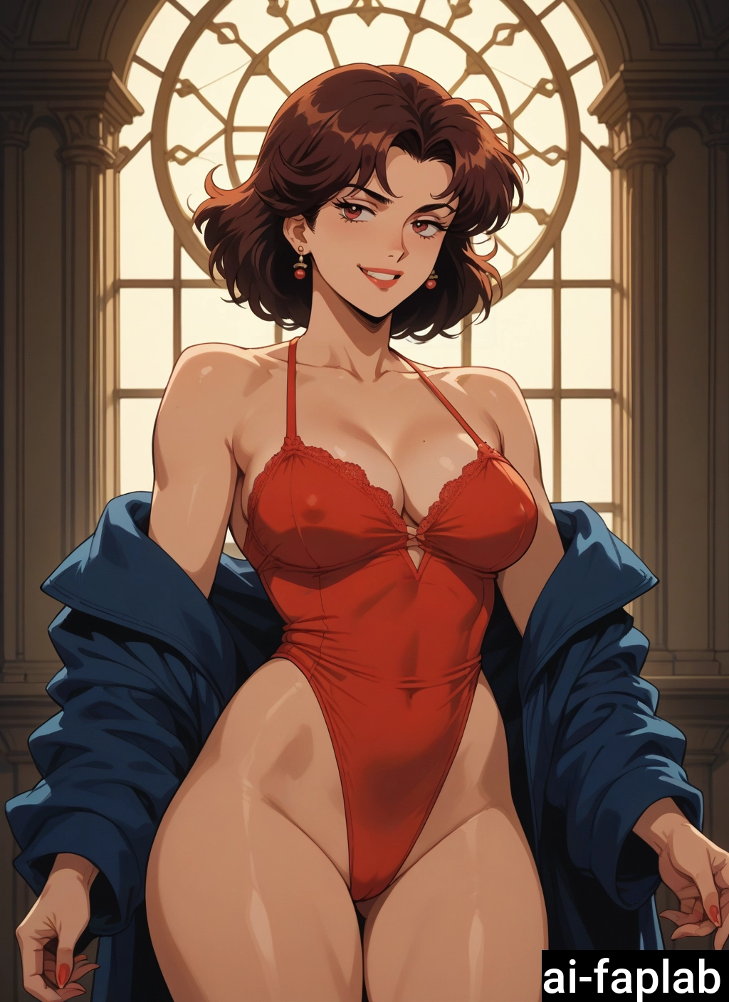 1girl, breasts, solo, jewelry, earrings, highleg · Yamete.gg