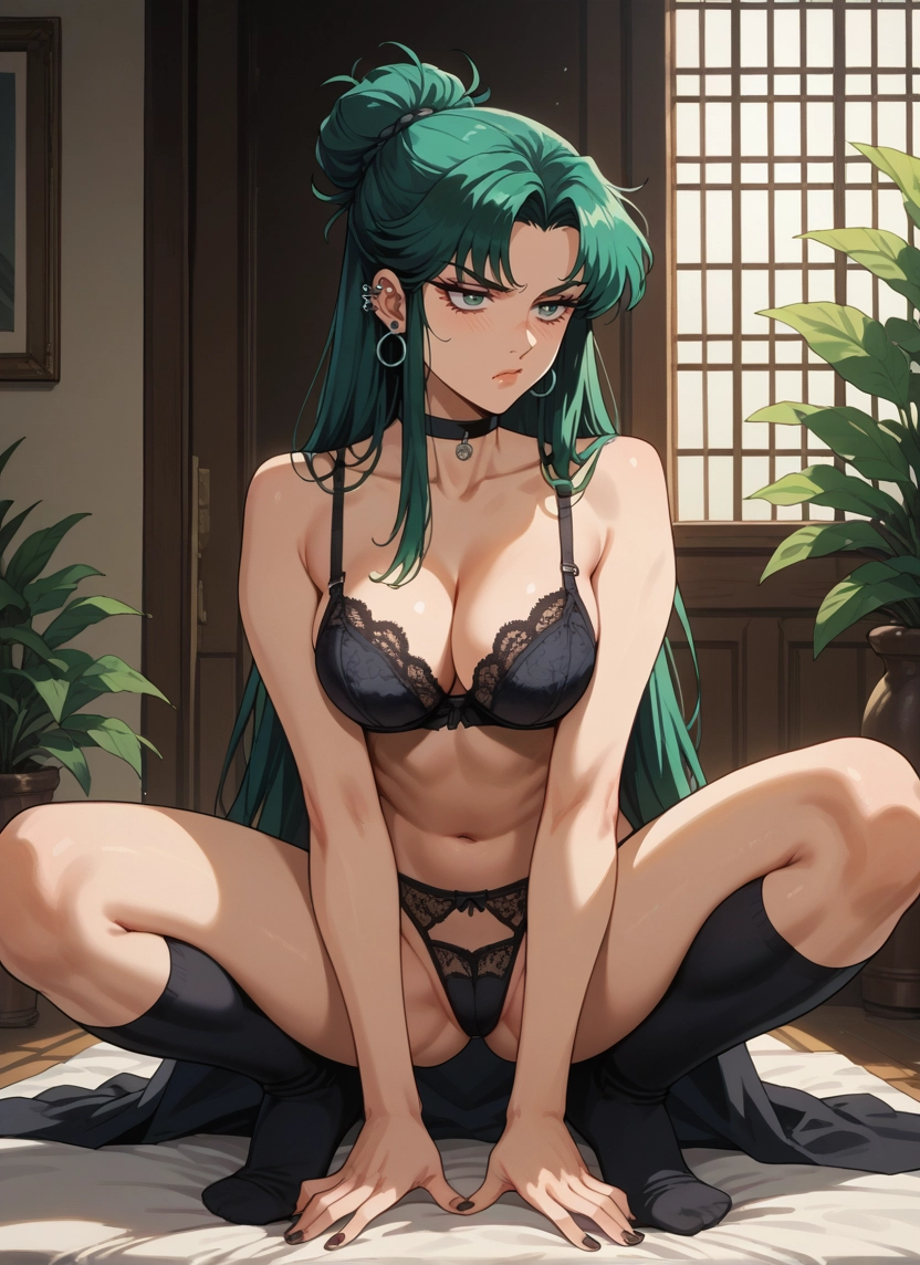 1girl, breasts, underwear, panties, bra, long hair · Yamete.gg