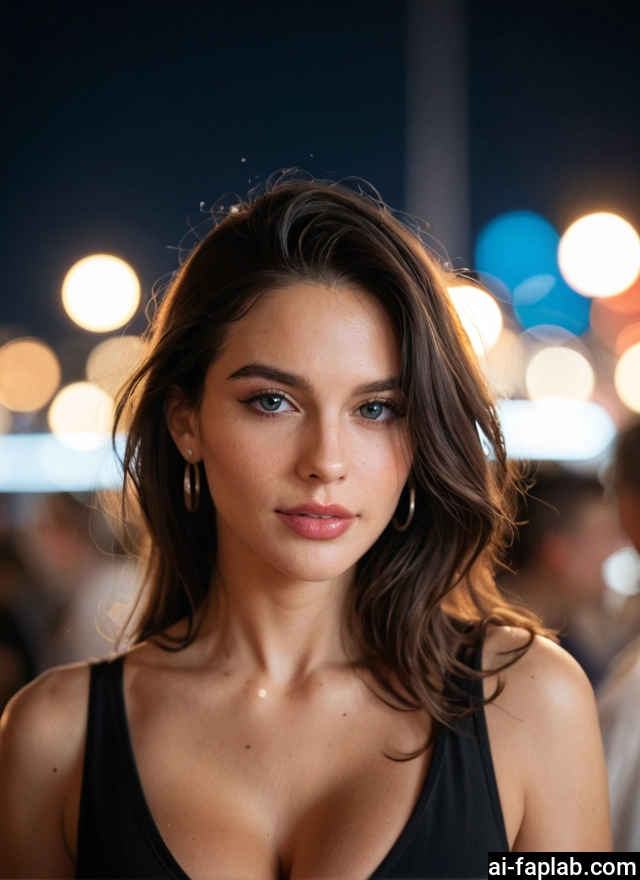 1girl, jewelry, breasts, earrings, solo, cleavage
