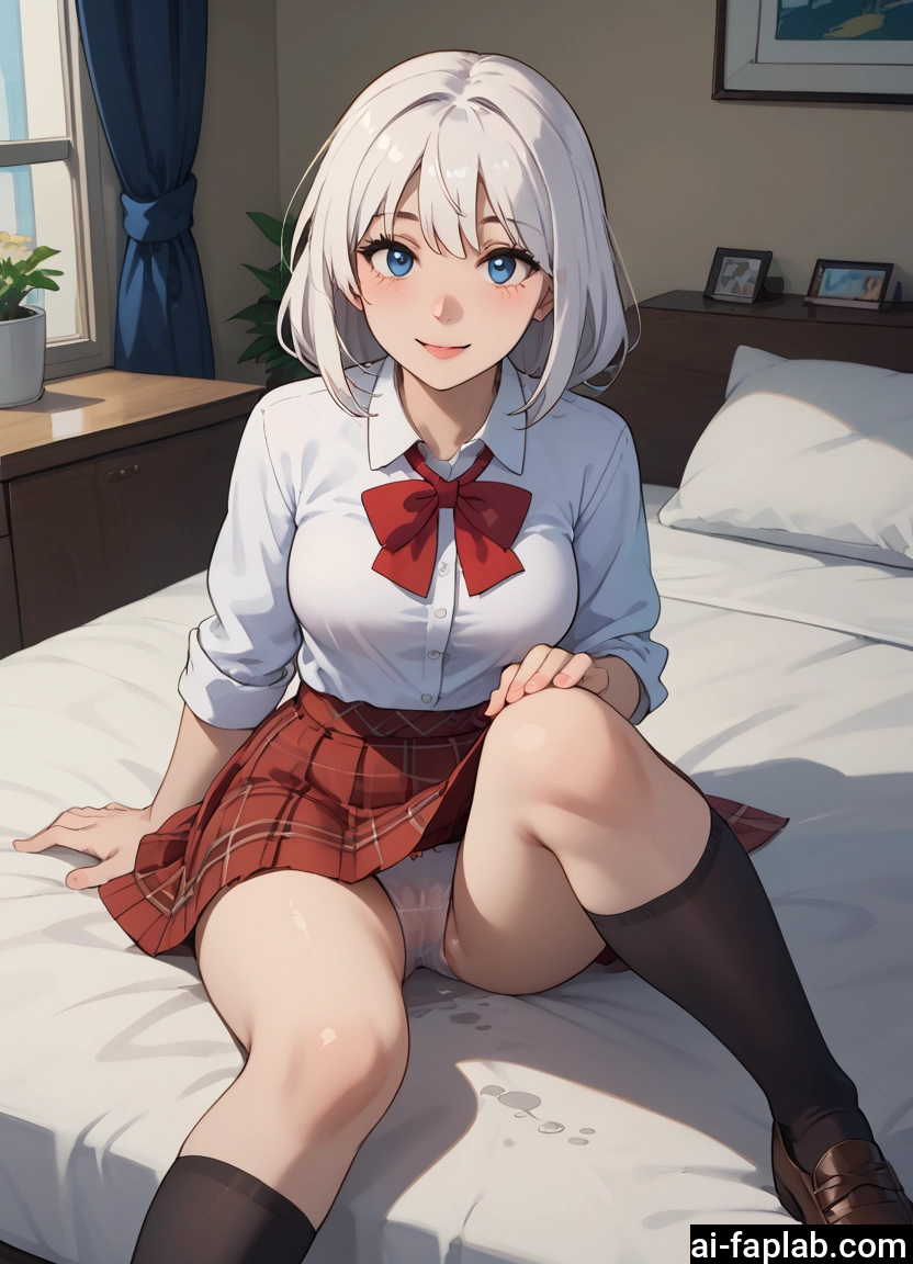 1girl, underwear, panties, skirt, blue eyes, solo · Yamete.gg