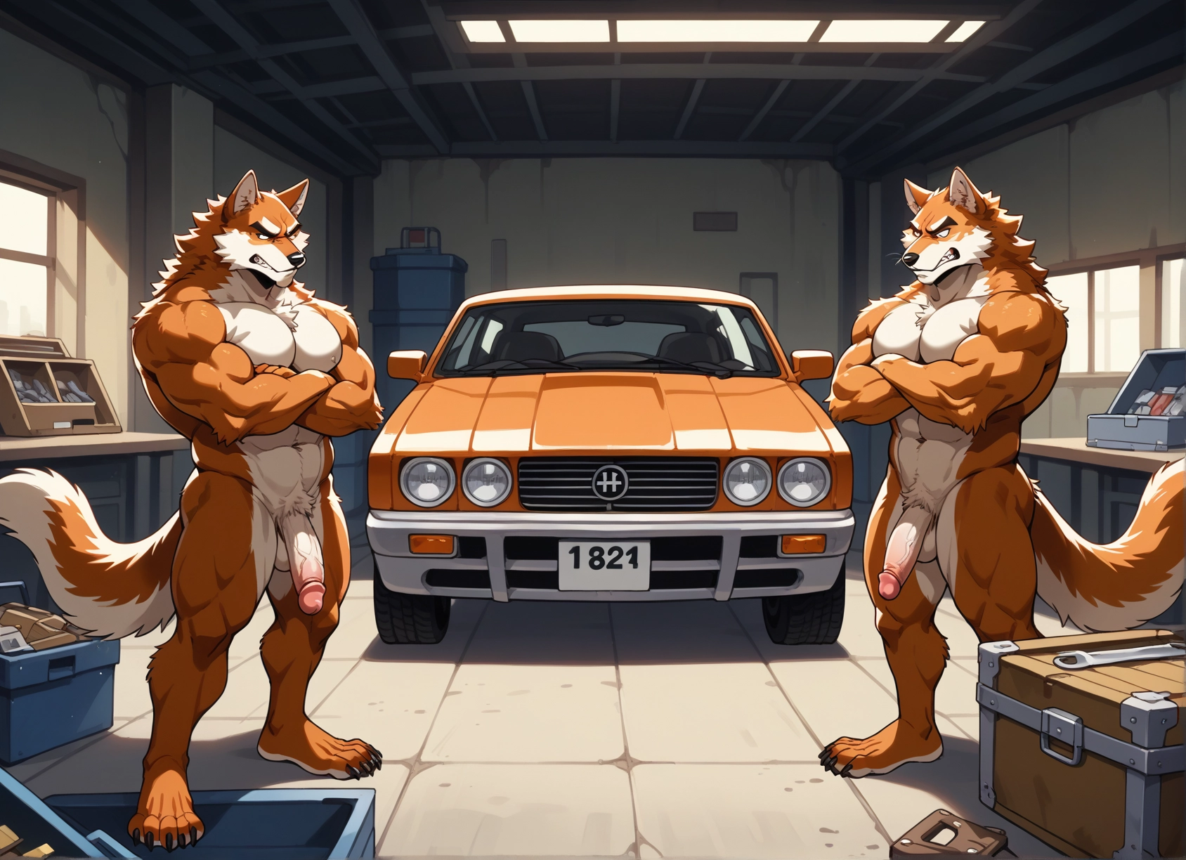 yaoi, bara, furry, muscular, multiple boys, penis · Yamete.gg