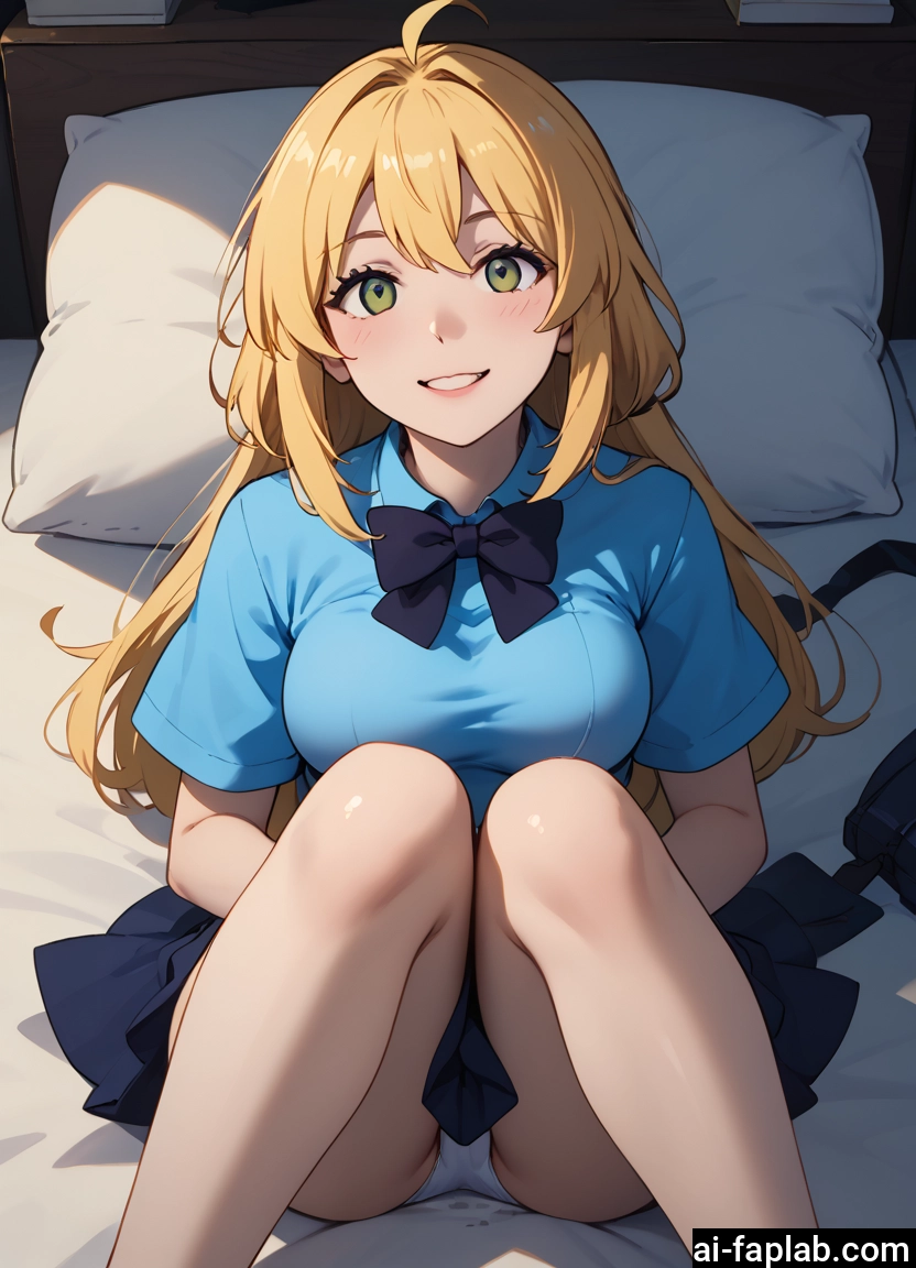 1girl, underwear, panties, blonde hair, solo, long hair · Yamete.gg