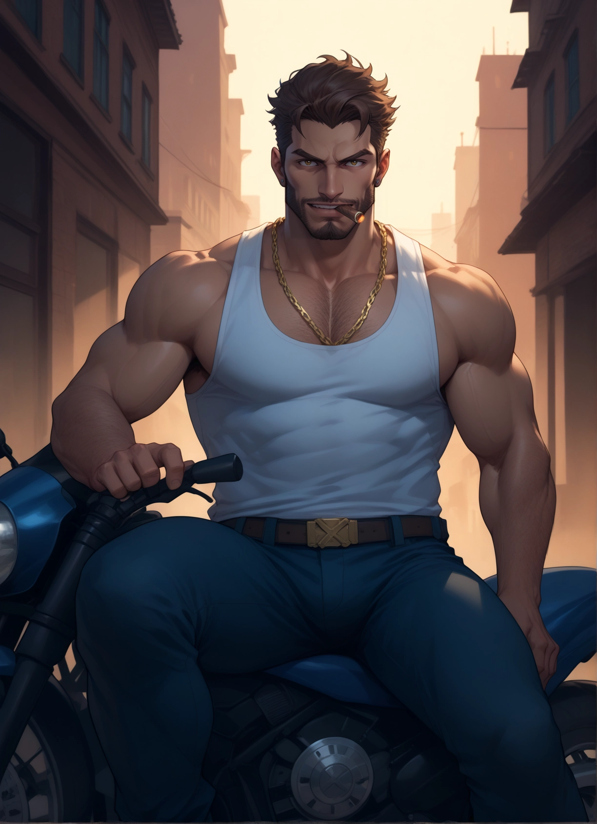 bara, male focus, 1boy, muscular, muscular male, pectorals · Yamete.gg