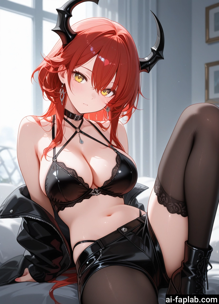 breasts, 1girl, solo, thighhighs, underwear, bra · Yamete.gg