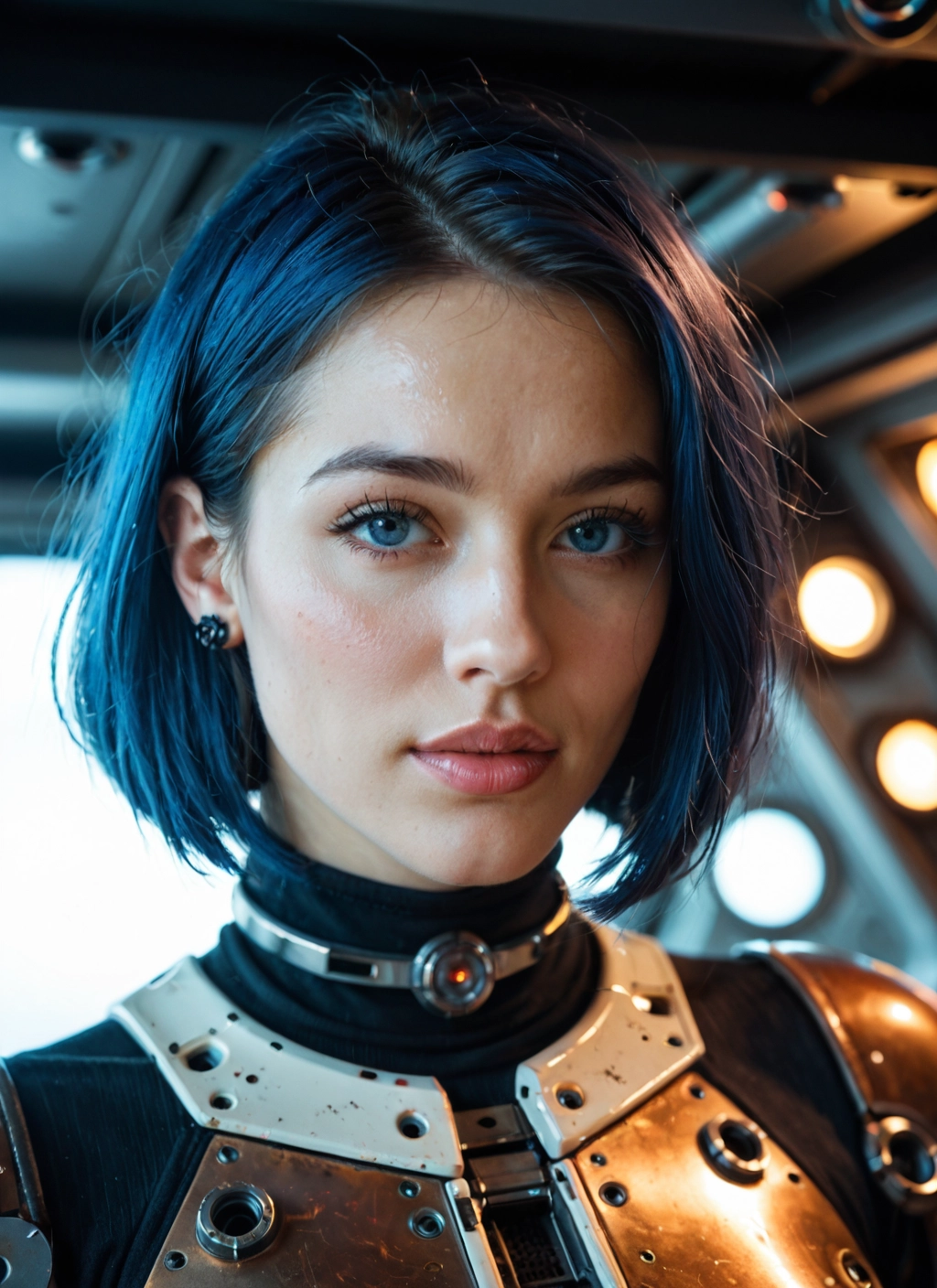1girl, solo, jewelry, blue eyes, earrings, short hair · Yamete.gg