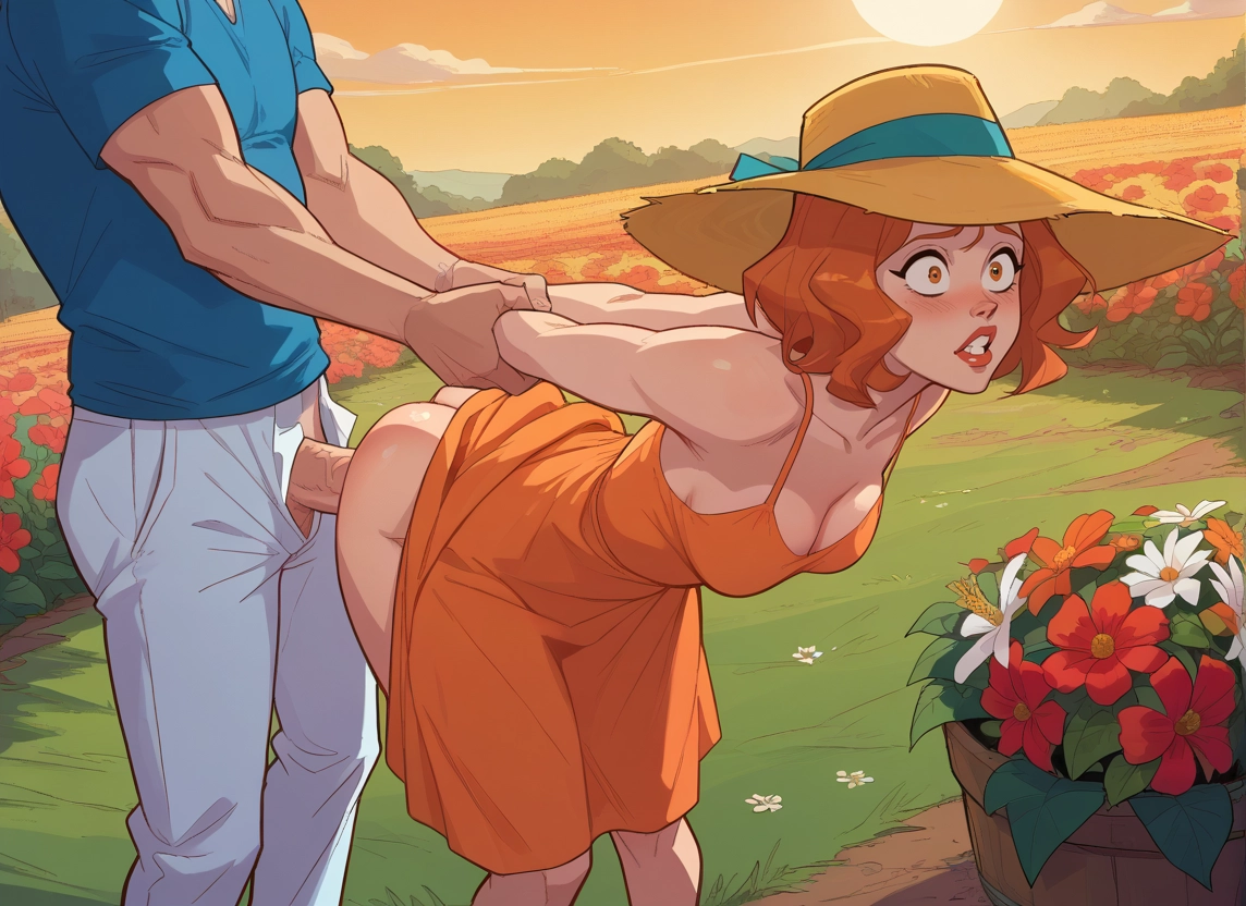 1girl, 1boy, hat, hetero, penis, breasts · Yamete.gg
