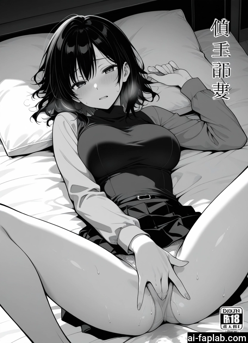 1girl, monochrome, greyscale, underwear, panties, solo