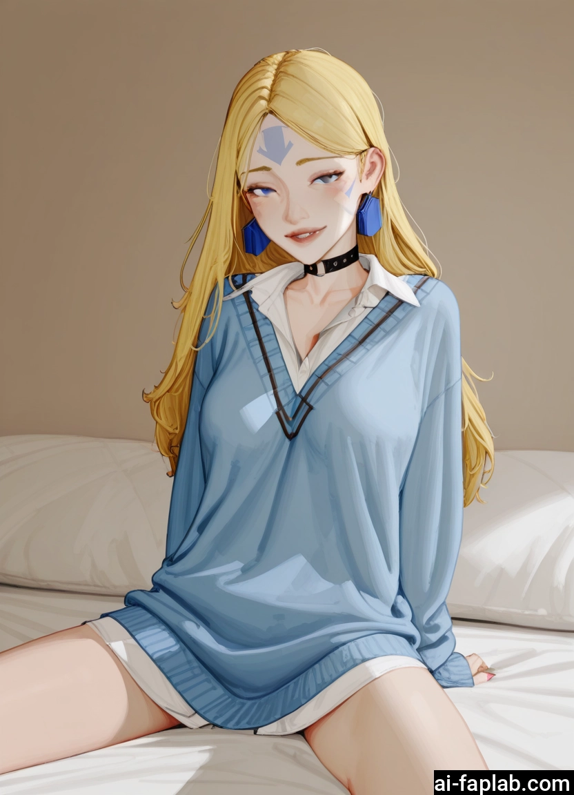 1girl, blonde hair, solo, long hair, blue eyes, earrings · Yamete.gg
