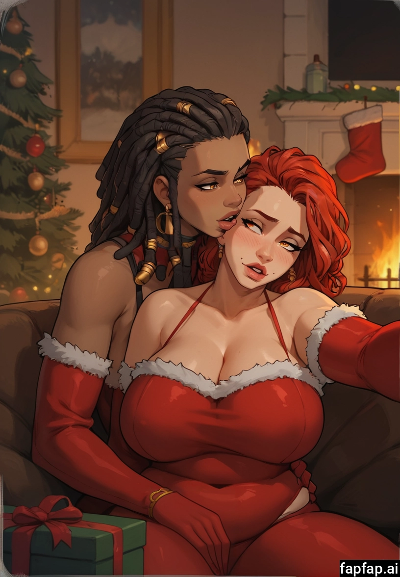 multiple girls, yuri, 2girls, dark skin, breasts, dark-skinned female · Yamete.gg