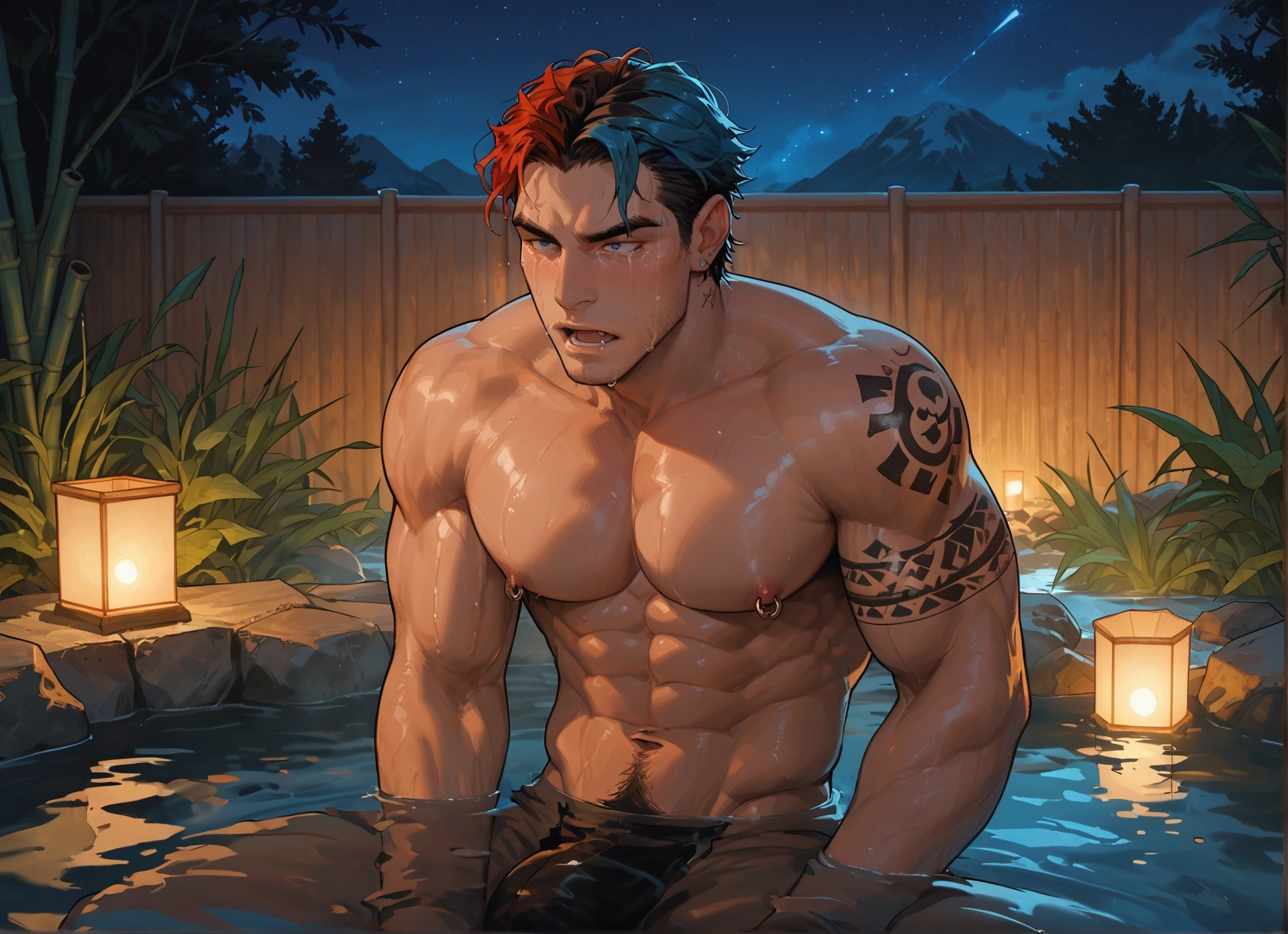 bara, male focus, 1boy, muscular, muscular male, pectorals · Yamete.gg