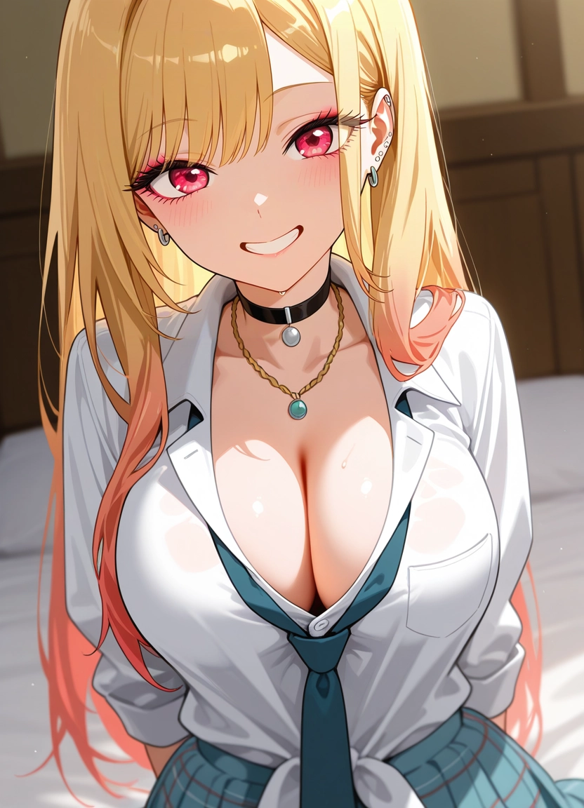 1girl, breasts, solo, cleavage, large breasts, jewelry · Yamete.gg