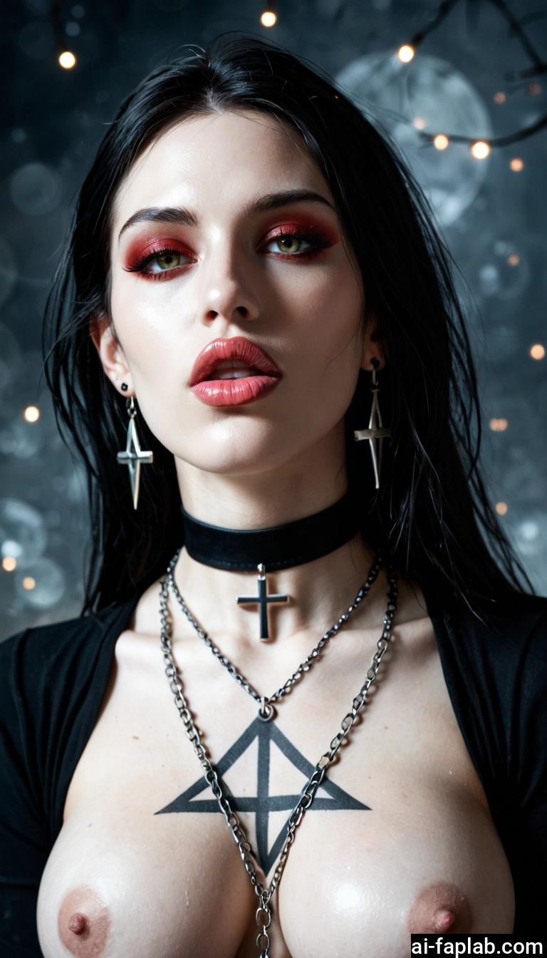 1girl, jewelry, nipples, breasts, solo, earrings · Yamete.gg