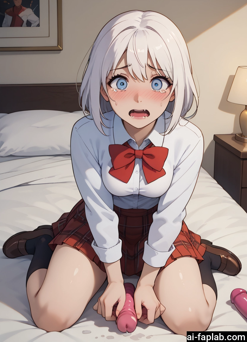 1girl, skirt, blue eyes, sex toy, blush, solo · Yamete.gg