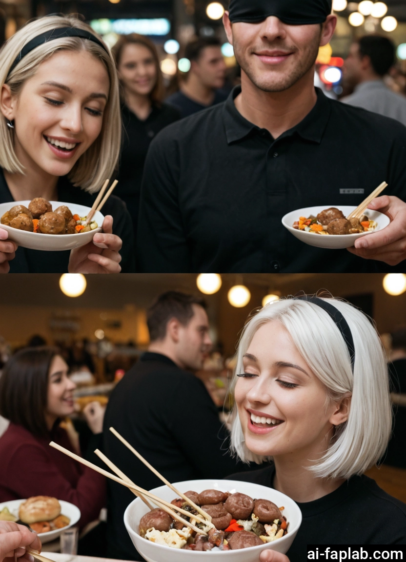 food, chopsticks, smile, hairband, bowl, shirt · Yamete.gg
