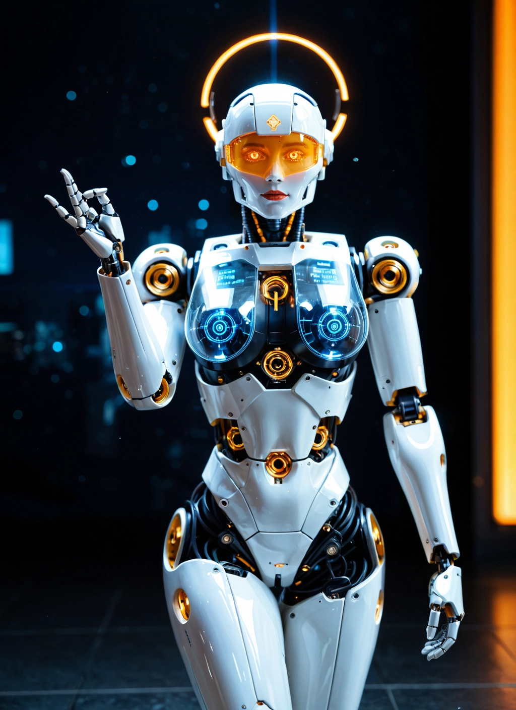 1girl, solo, robot joints, humanoid robot, breasts, science fiction · Yamete.gg