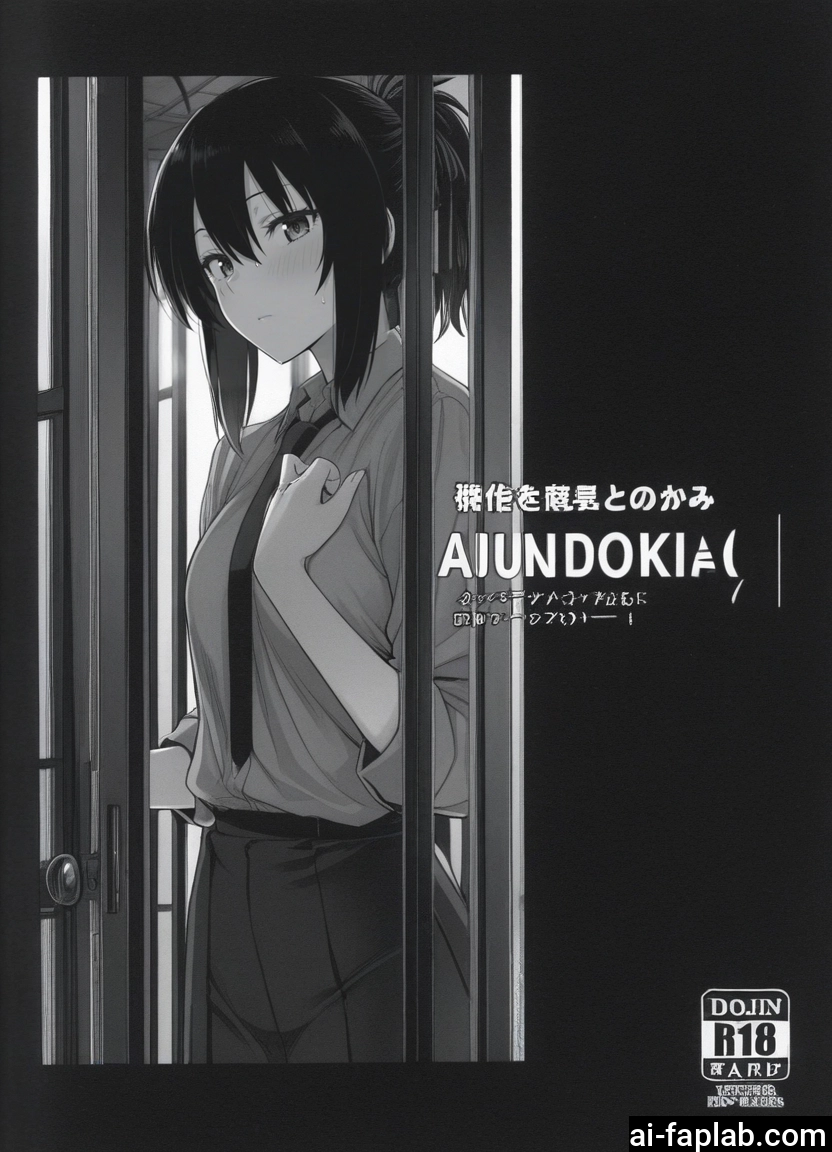 monochrome, greyscale, 1girl, necktie, solo, blush