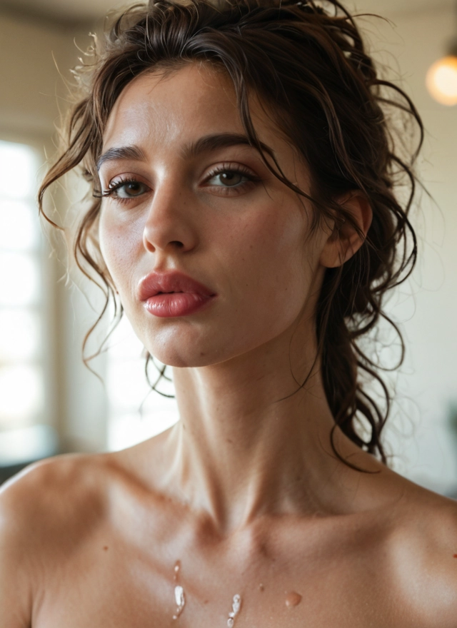 1girl, solo, brown eyes, brown hair, looking at viewer, lips · Yamete.gg