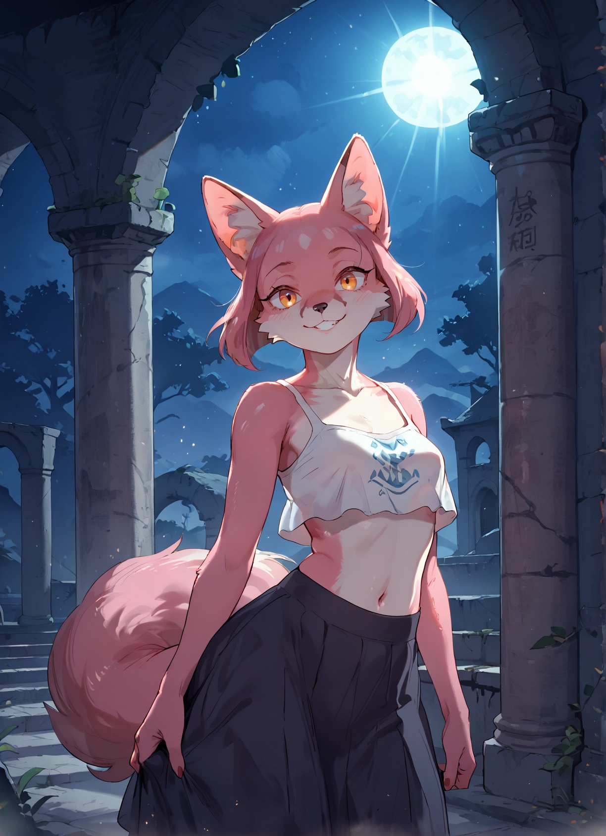 1girl, animal ears, tail, solo, furry, furry female · Yamete.gg