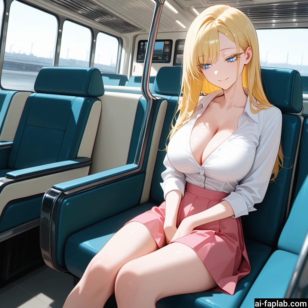 breasts, 1girl, blonde hair, skirt, long hair, large breasts · Yamete.gg