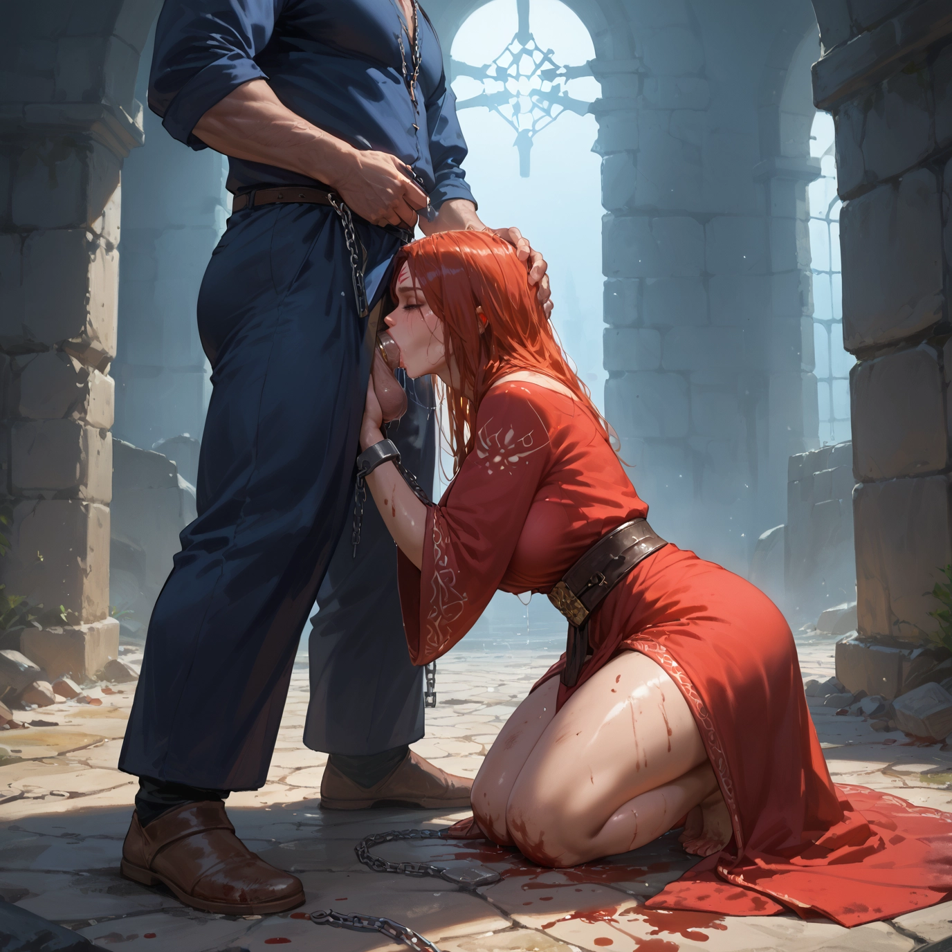 1girl, oral, 1boy, fellatio, penis, hetero · Yamete.gg